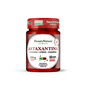 Astaxantina + Vitamina E, Luteína e Zeaxantina 500mg 60 cápsulas - Beauty Nature