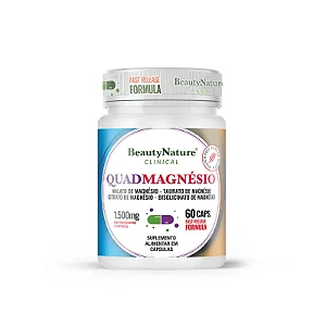 QuadMagnésio 1500mg 60 cápsulas - Beauty Nature