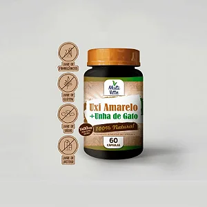 Uxi Amarelo + Unha de Gato 1400mg 60 cápsulas - Multivitta