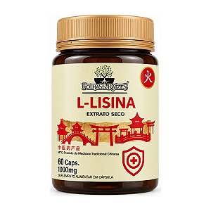 L-Lisina 1000mg 60 cápsulas - Folhas e Raízes
