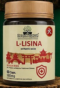 L-Lisina 1000mg 60 cápsulas - Folhas e Raízes