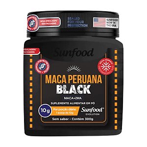 Maca Peruana Black + ZMA em Pó 300g - Sunfood Evolution