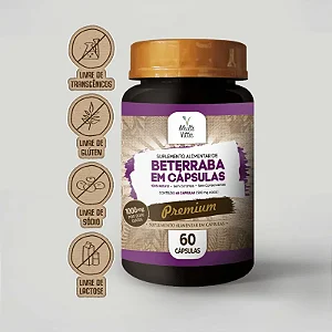 Beterraba 500mg 60 cápsulas - Multivitta
