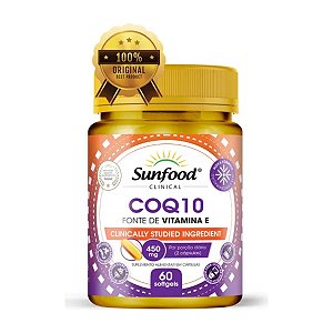 Coenzima Q10 com Vitamina E 450mg 60caps - Sunfood
