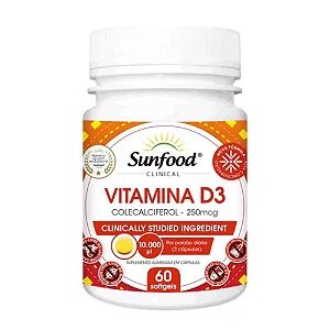 Vitamina D3 10.000UI 60 cápsulas - Sunfood