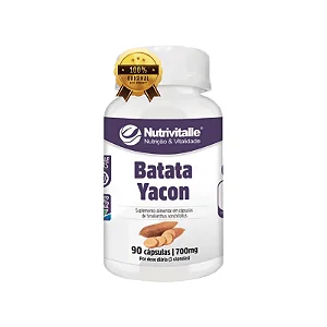 Batata Yacon 700mg 90 cápsulas - Nutrivitalle