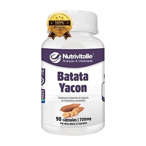 Batata Yacon 700mg 90 cápsulas - Nutrivitalle