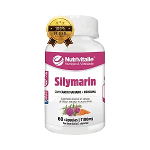 Silymarin com Cardo Mariano e Cúrcuma 1100mg 60 cápsulas - Nutrivitalle