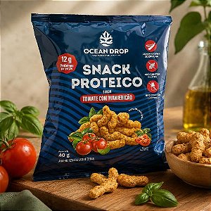 Snack Proteico Sabor Tomate com Manjericão 40g - Ocean Drop