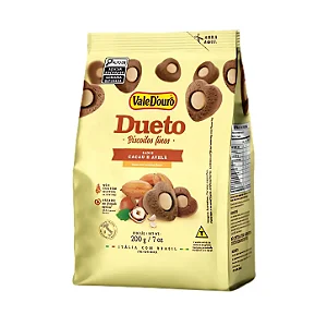 Biscoito Fino Dueto Cacau e Avelã 200g - Vale D'Ouro