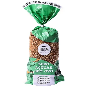 Pão Zero Açúcar com Grãos sem Glúten e sem Lactose 420g - Di Mangiare