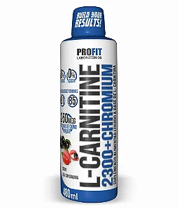 L-Carnitine 2300 com Chromium 480ml Açaí c/ Guaraná - Profit