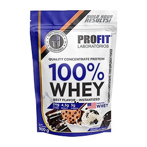 100% Whey Concentrate Cookies and Cream Refil 900g - Profit