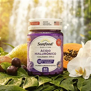 Ácido Hialurônico + Colágeno Tipo 2 Evolution 60 softgels - Sunfood