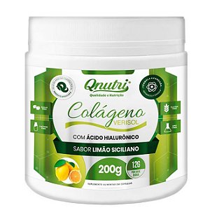 Colágeno Verisol com Ácido Hialurônico Limão Siciliano 200g - Qnutri