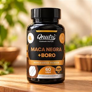 Maca Negra com Boro 700mg 60 cápsulas - Qnutri