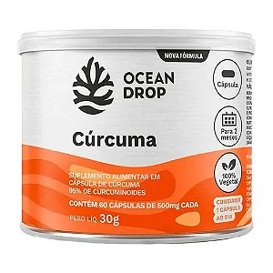 Cúrcuma 500mg 60 Cápsulas - Ocean Drop