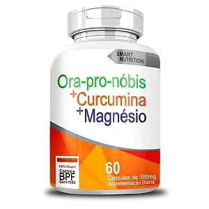 Ora-Pro-Nóbis com Cúrcuma e Magnésio 500mg 60 Cápsulas - 4 Elementos