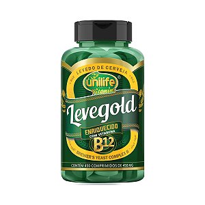 Levegold Levedo com Vitamina B12 450 comprimidos - Unilife