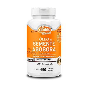Óleo de Semente de Abóbora 1000mg 60 cápsulas - Unilife
