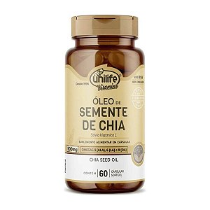 Óleo de Semente de Chia 500mg 60 cápsulas - Unilife