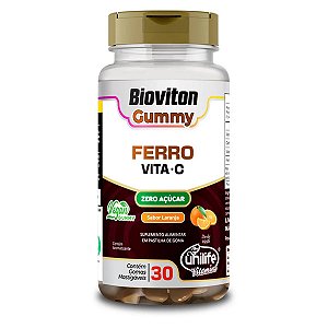 Bioviton Gummy Ferro + Vitamina C Sabor Laranja 30 gomas - Unilife