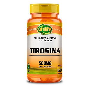 Tirosina 500mg 60 cápsulas - Unilife