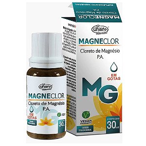 Magneclor Cloreto de Magnésio em Gotas 30ml - Unilife