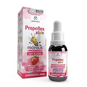 Propoflex Kids Extrato Aquoso Sabor Morango Gotas 30ml - Apisvida
