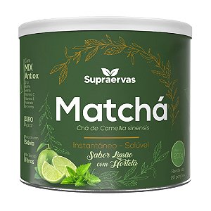 Matcha Sabor Limão com Hortelã 200g - Supraervas