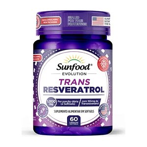 Trans Resveratrol 60 cápsulas 1000mg - Sunfood Evolution