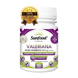 Valeriana 750mg 60 cápsulas - Sunfood