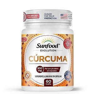 Cúrcuma 500mg 60 cápsulas - Sunfood Evolution