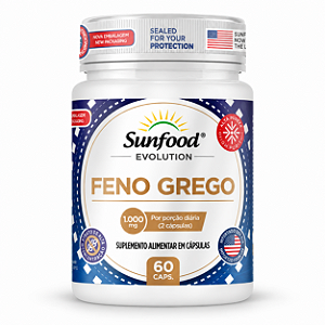 Feno Grego 1000mg 60 cápsulas - Sunfood Evolution