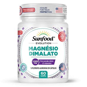 Magnésio Dimalato 1000mg 60 cápsulas - Sunfood Evolution