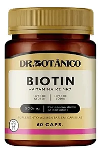 Biotina + Vitamina K2 MK-7 500mg 60 cápsulas - Dr. Botânico
