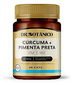 Cúrcuma + Pimenta Preta 520mg 60 cápsulas - Dr. Botânico