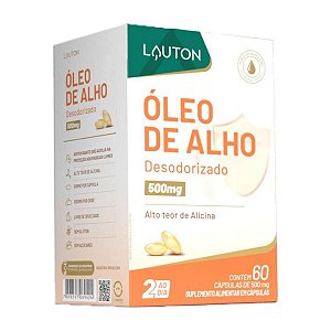 Óleo de Alho Desodorizado 500mg 60 cápsulas - Lauton