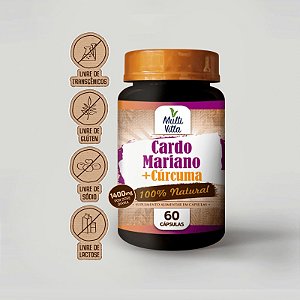 Cardo Mariano + Cúrcuma 1400mg 60 cápsulas - Multivitta