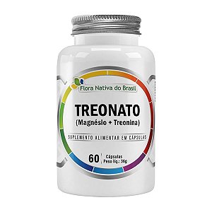 Treonato Mag Treonina 600mg 60 cápsulas - Flora Nativa