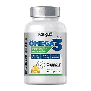 Ômega 3 Concentrado MG3 + Astaxantina, Luteína e Zeaxantina 60 cápsulas - Katiguá