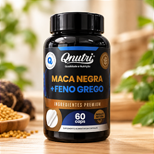 Maca Negra com Feno Grego 60 cápsulas - Qnutri