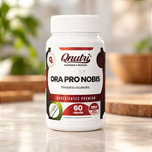 Ora-Pro-Nóbis com Curcumina e Gengibre 60 cápsulas - Qnutri