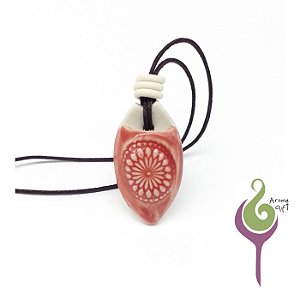 Colar Aromático Mandala Vermelha - Aromalife