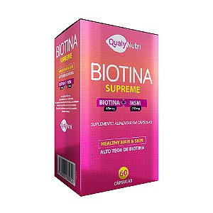 Biotina Supreme + MSM 500mg 60 cápsulas - Qualynutri