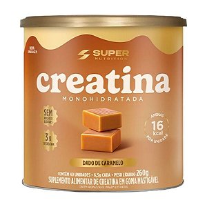 Creatina 40 Dados Caramelo 260g - Super Nutrition
