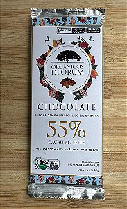 Barra de Chocolate 55% Cacau ao Leite Orgânico - Deorum