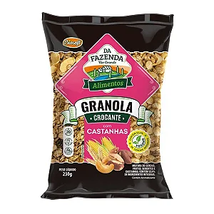 Granola de Castanhas Integral Diet Zero Açúcar Vegana 230g - Da Fazenda