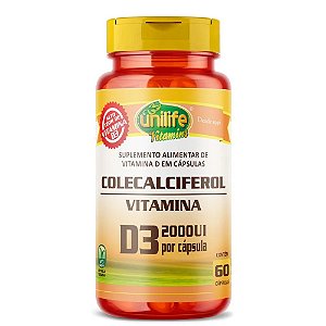 Vitamina D3 Colecalciferol 60 cápsulas - Unilife