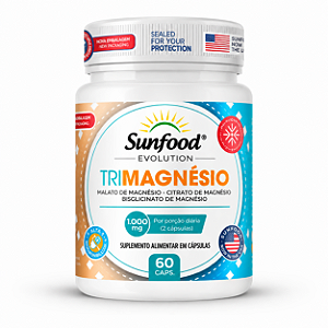 Trimagnésio 1000mg 60 cápsulas - Sunfood Evolution